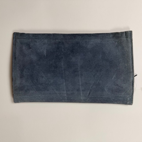 Toni Hush Puppies Vintage 80\'s-90\'s Super Suede Pigskin Leather Clutch Blue NWT